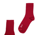 Love Ribbed Anklet Socks - Red